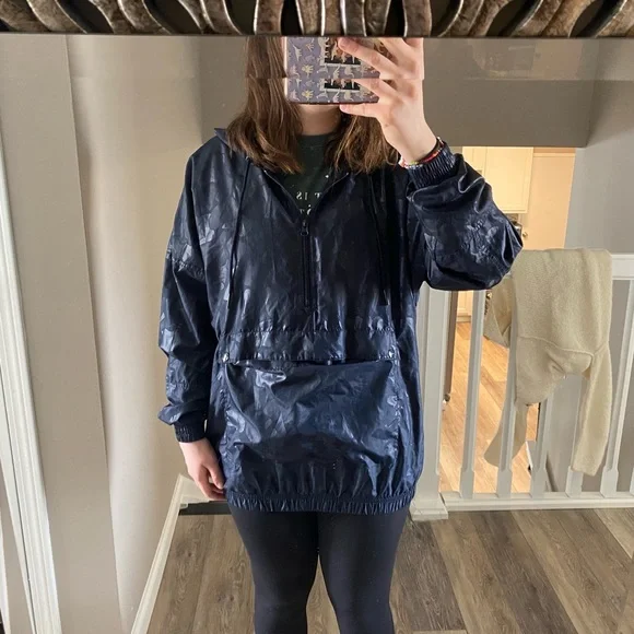 Small Adidas Blue Print Windbreaker - Picture 1 of 6